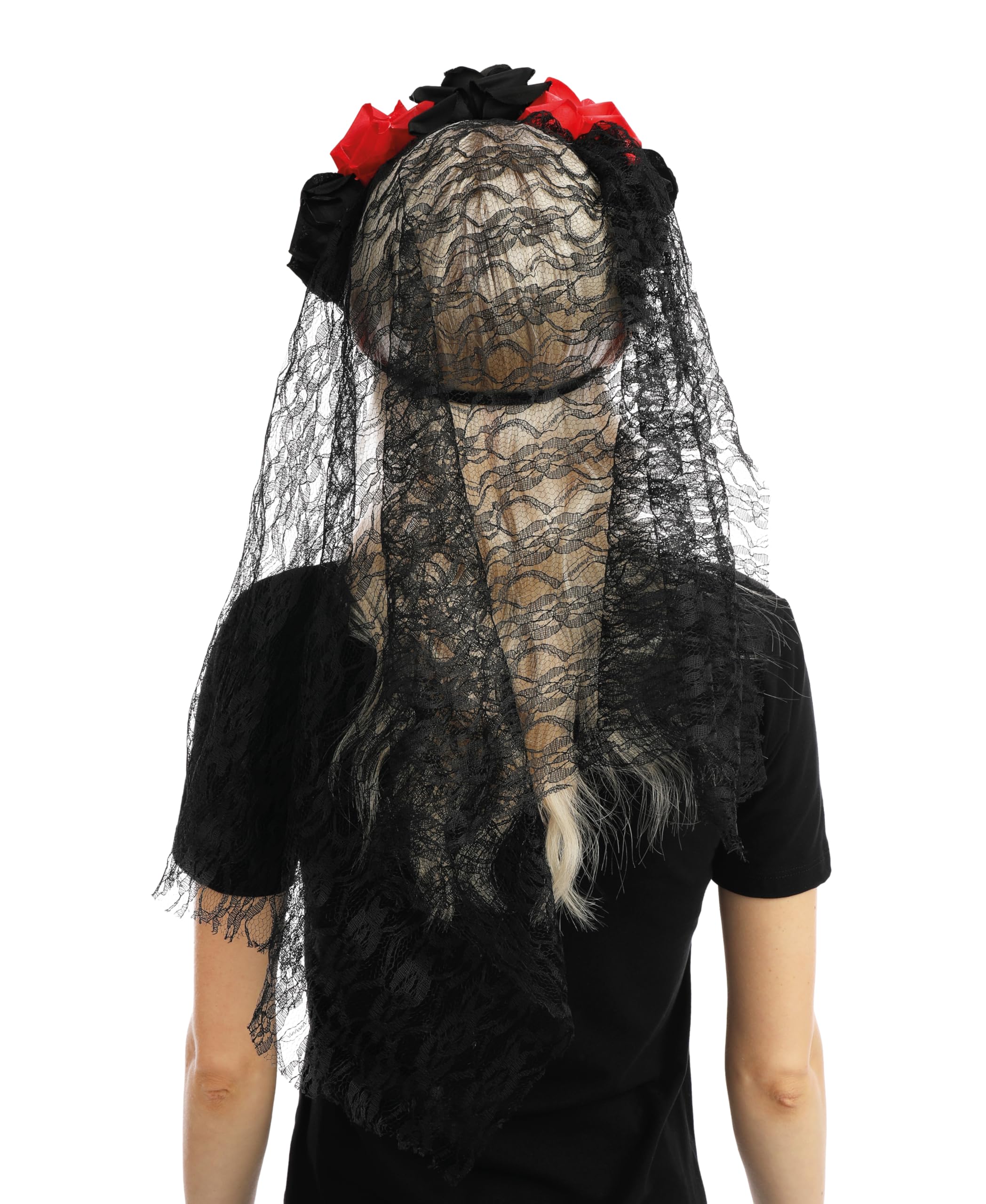 ptit-clown-23574-day-of-the-dead-maske-mit-blumen-und-schleier image 3