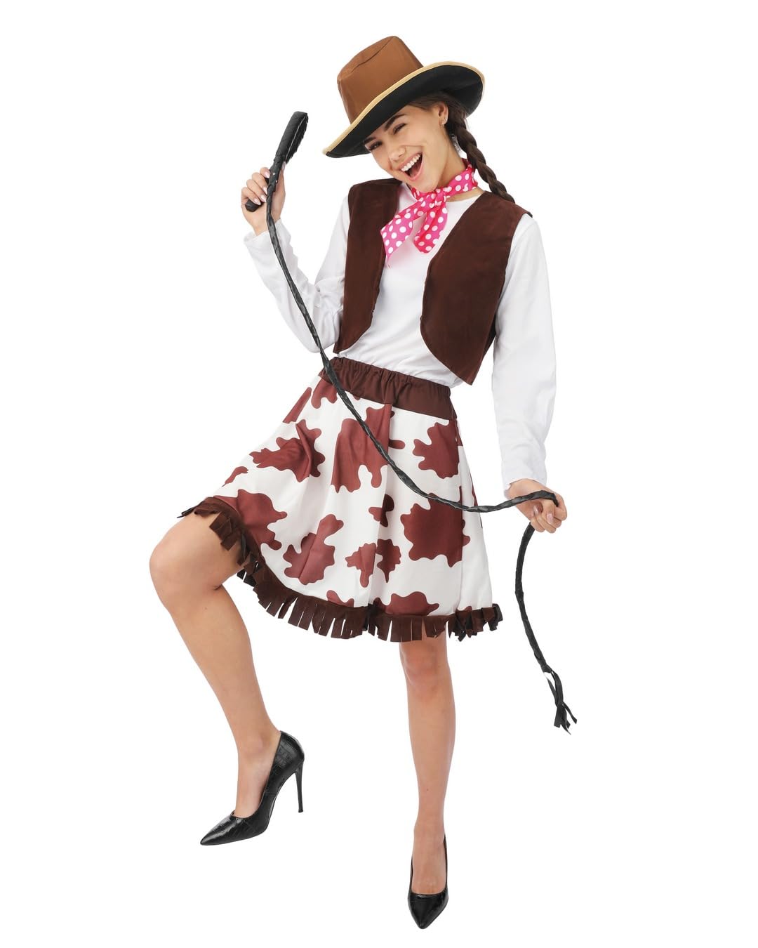 p-tit-clown-cowgirl-kost-m-damen-braun-polyester image 3