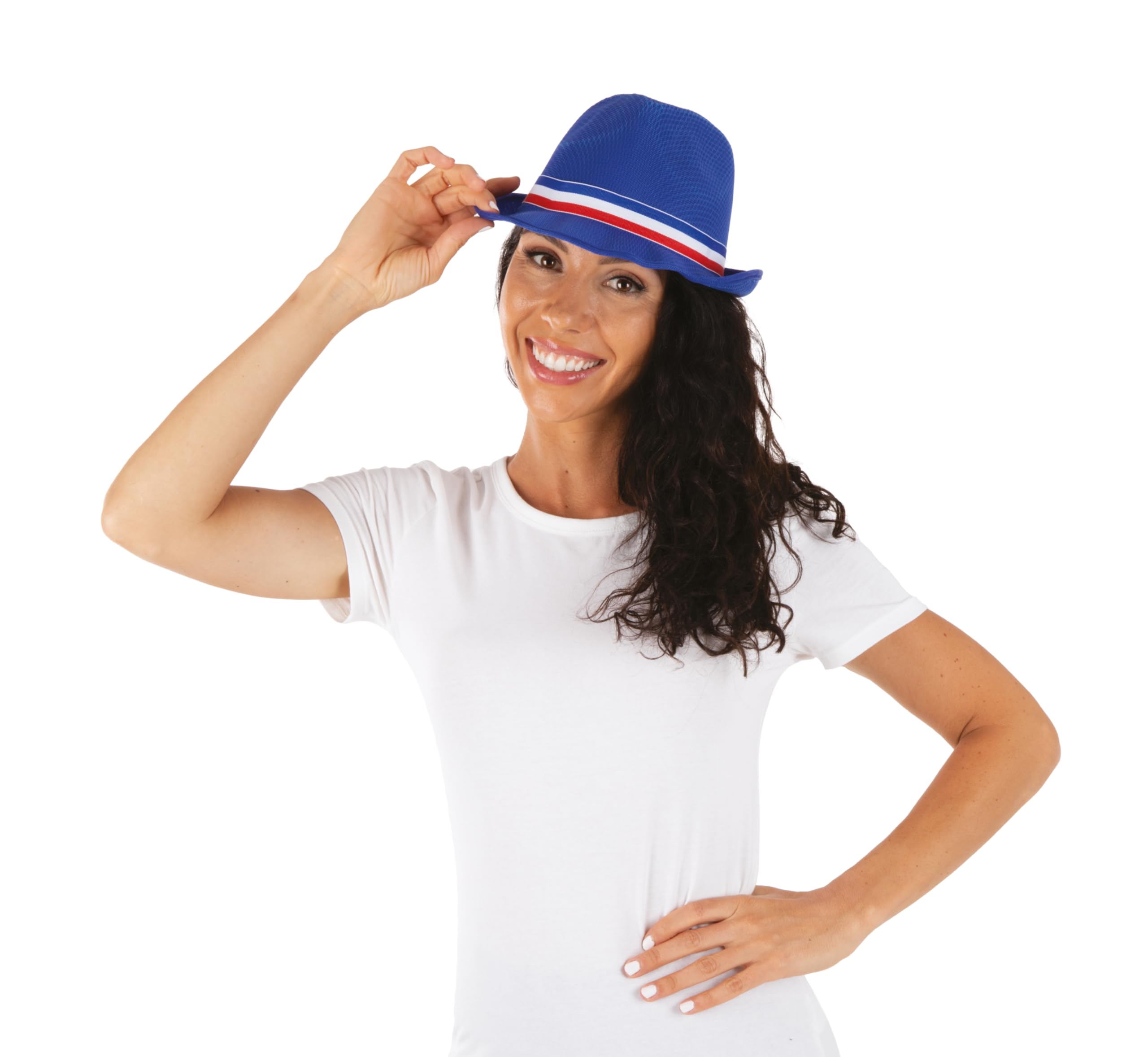 ptit-clown-22389-borsalino-hut-blau-wei-rot-frankreich-polyester image 2