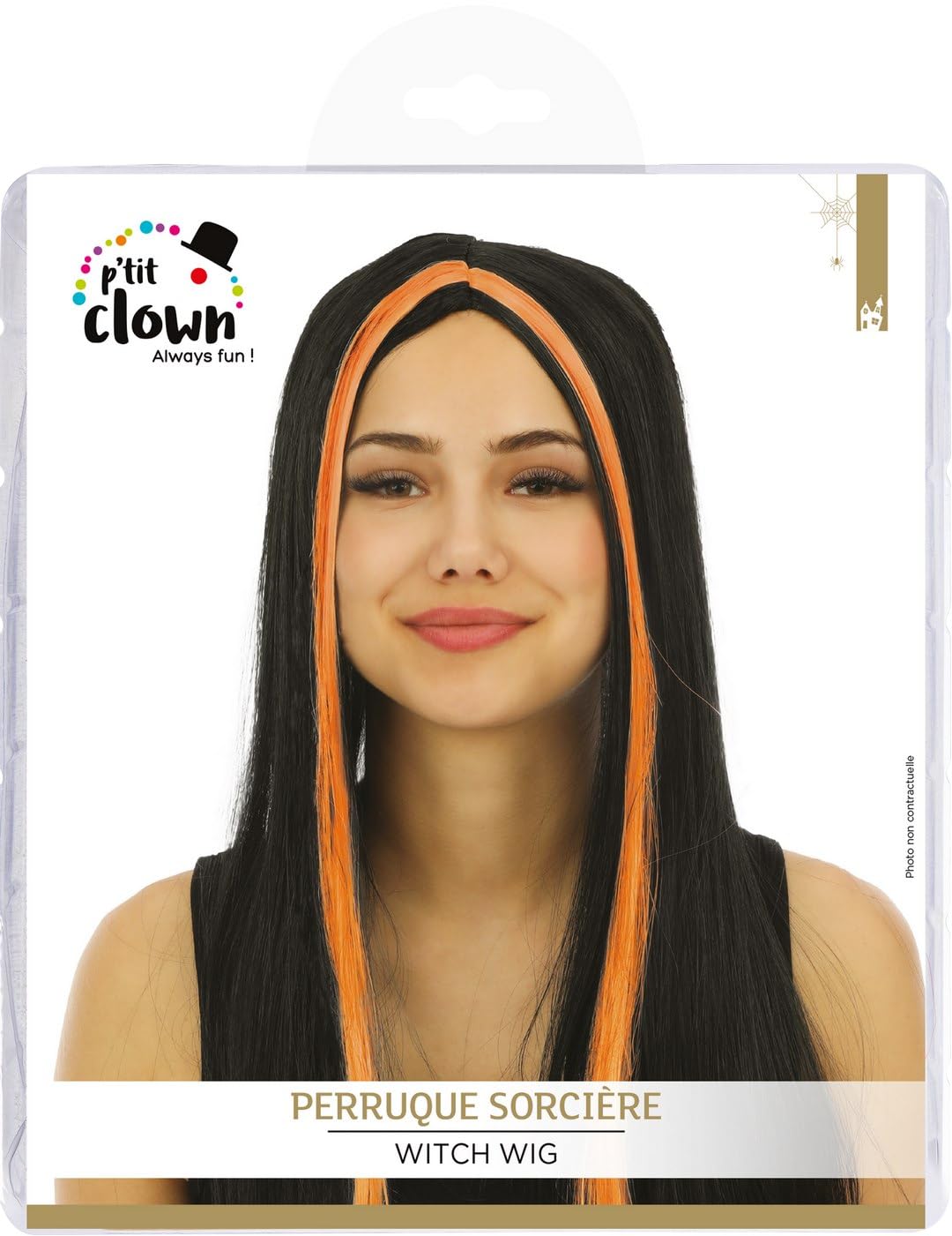 p-tit-clown-11502-hexenper-cke-lang-schwarz-orange-damen image 4