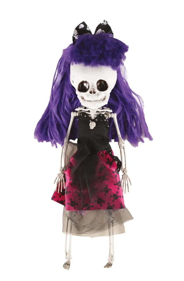 p-tit-clown-halloween-deko-punk-skelett-40-cm-rosa-frau image 1