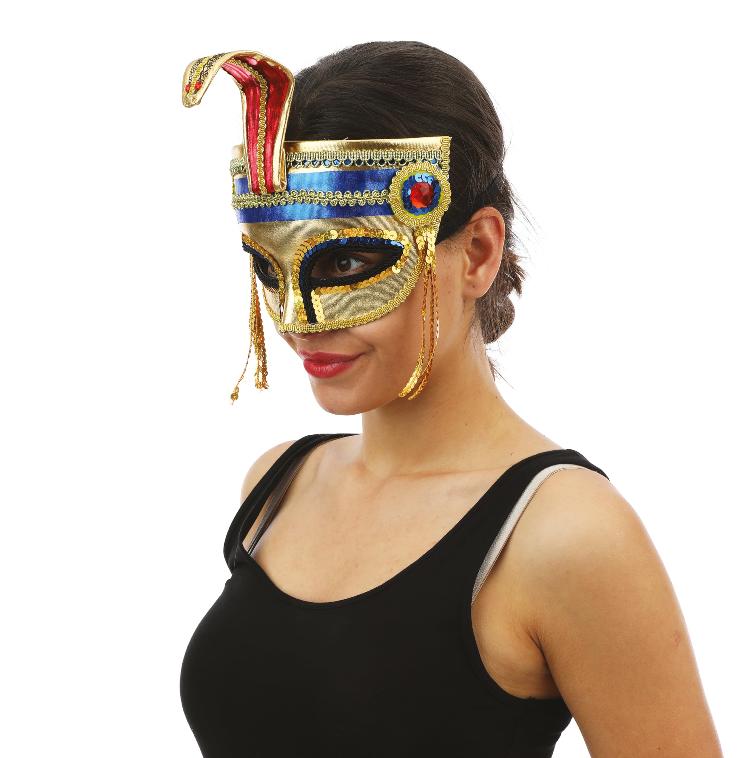 p-tit-clown-23386-halbmaske-pharaonin-gold-damen-mit-gummiband image 3