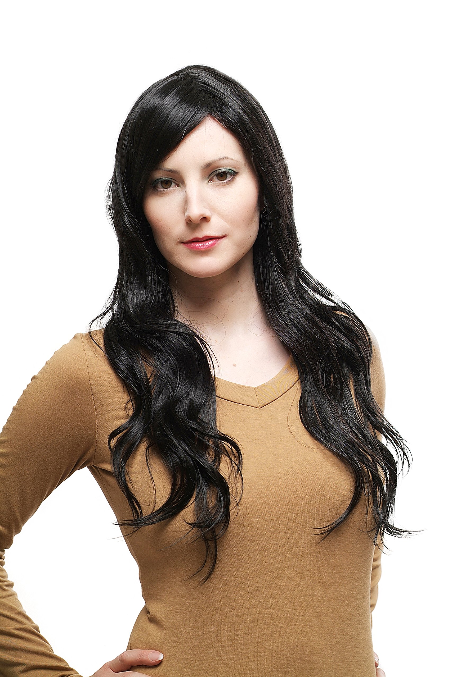 wig-me-up-per-cke-9320-2-damenper-cke-schwarzbraun-sehr-lang-gewellt-mit-scheite image 1