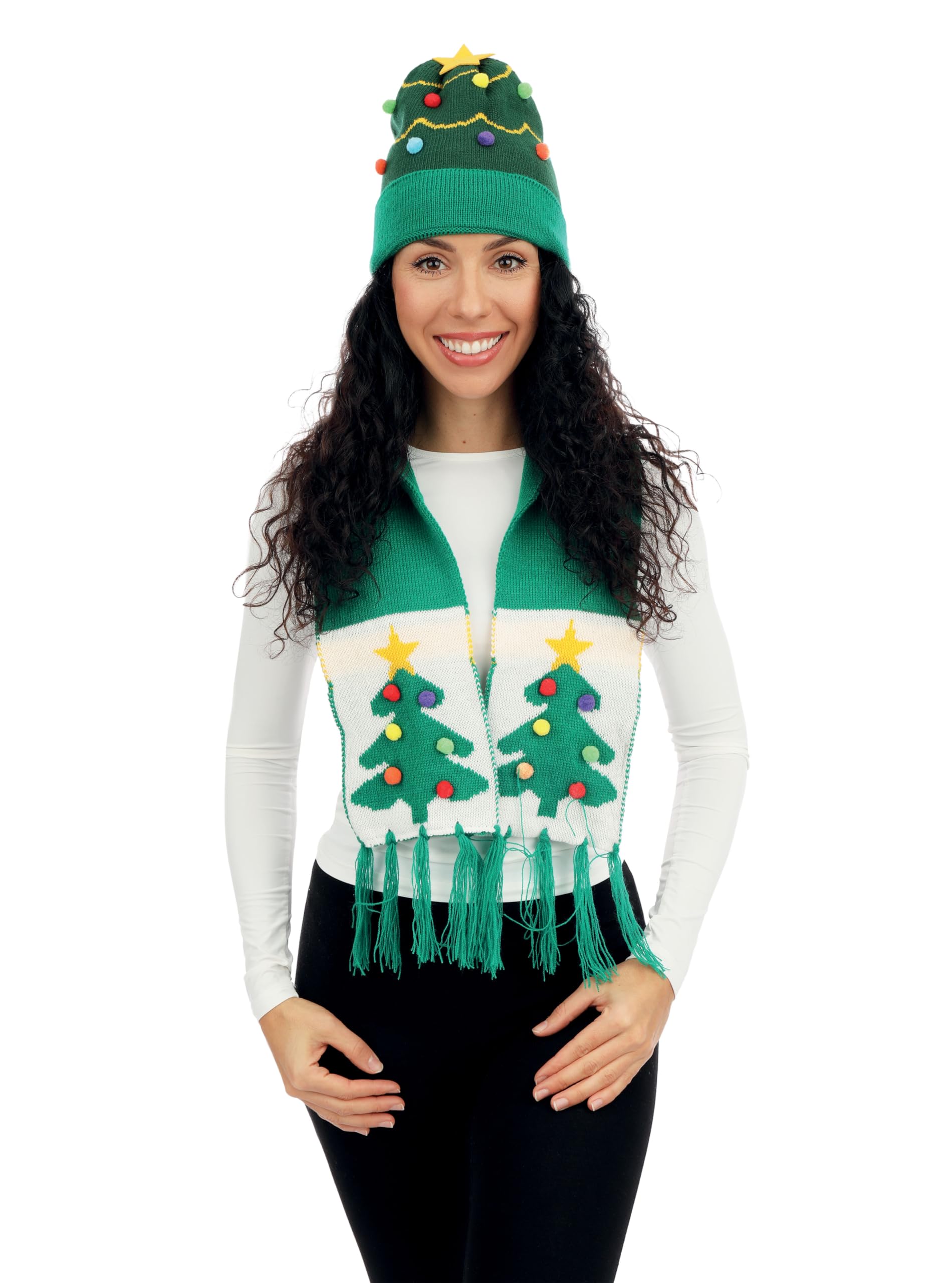 ptitclown-weihnachtsset-m-tze-und-schal-tanne-gr-n-erwachsene image 1