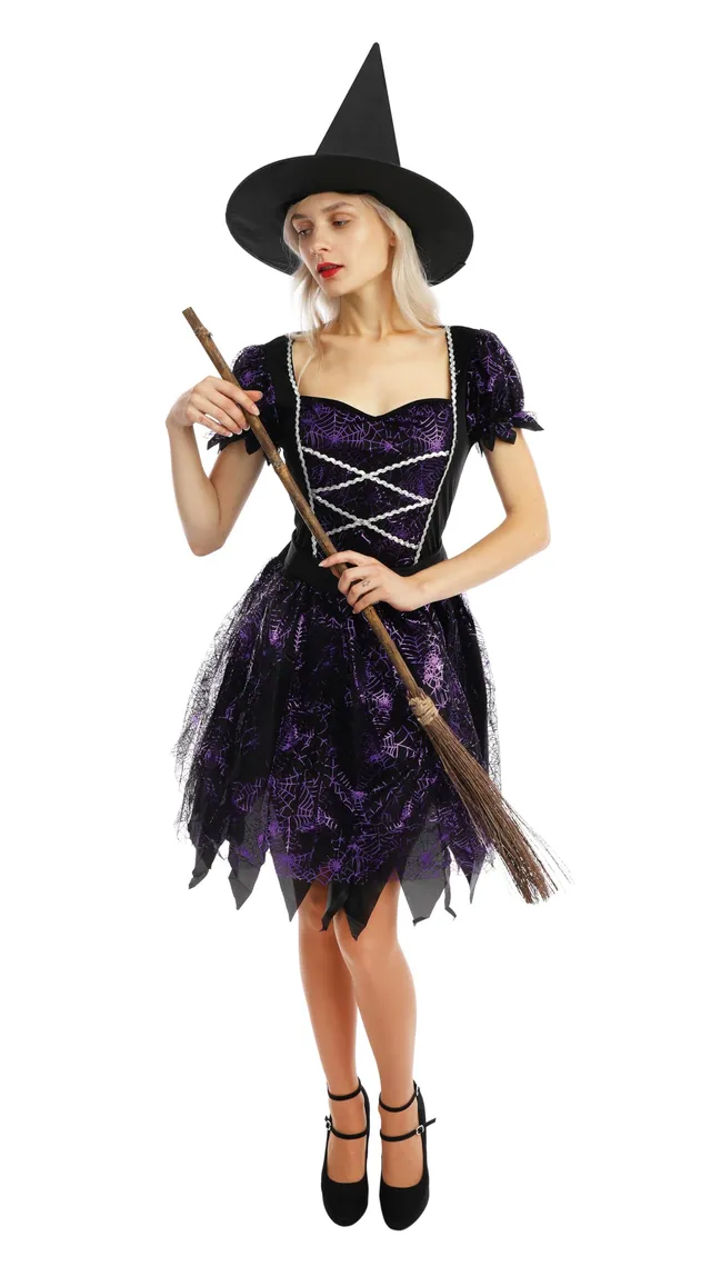 p-tit-clown-frauenkost-m-hexe-kleid-hut image 1