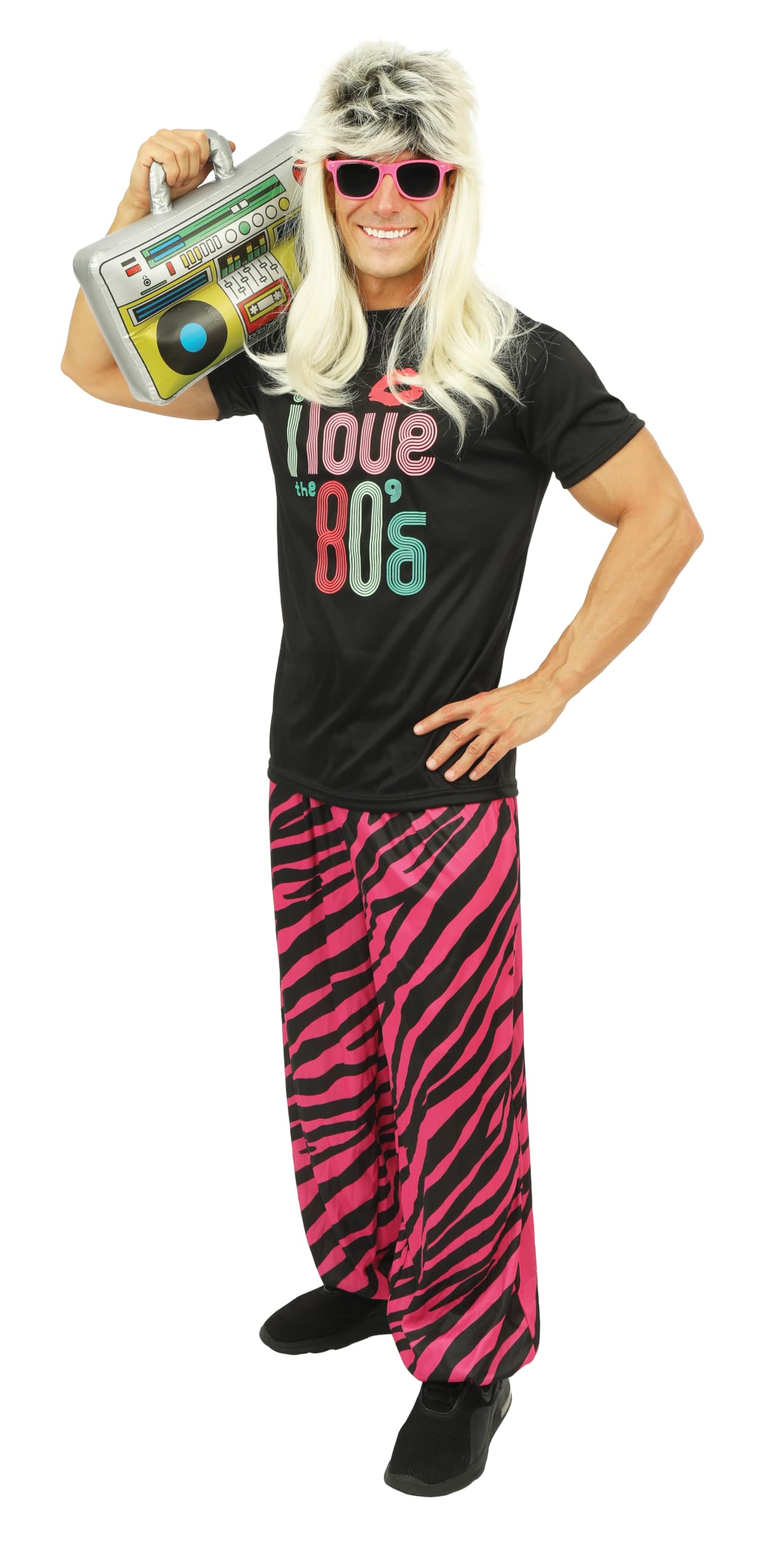 ptit-clown-80er-jahre-retro-kost-m-herren-t-shirt-und-hose image 2