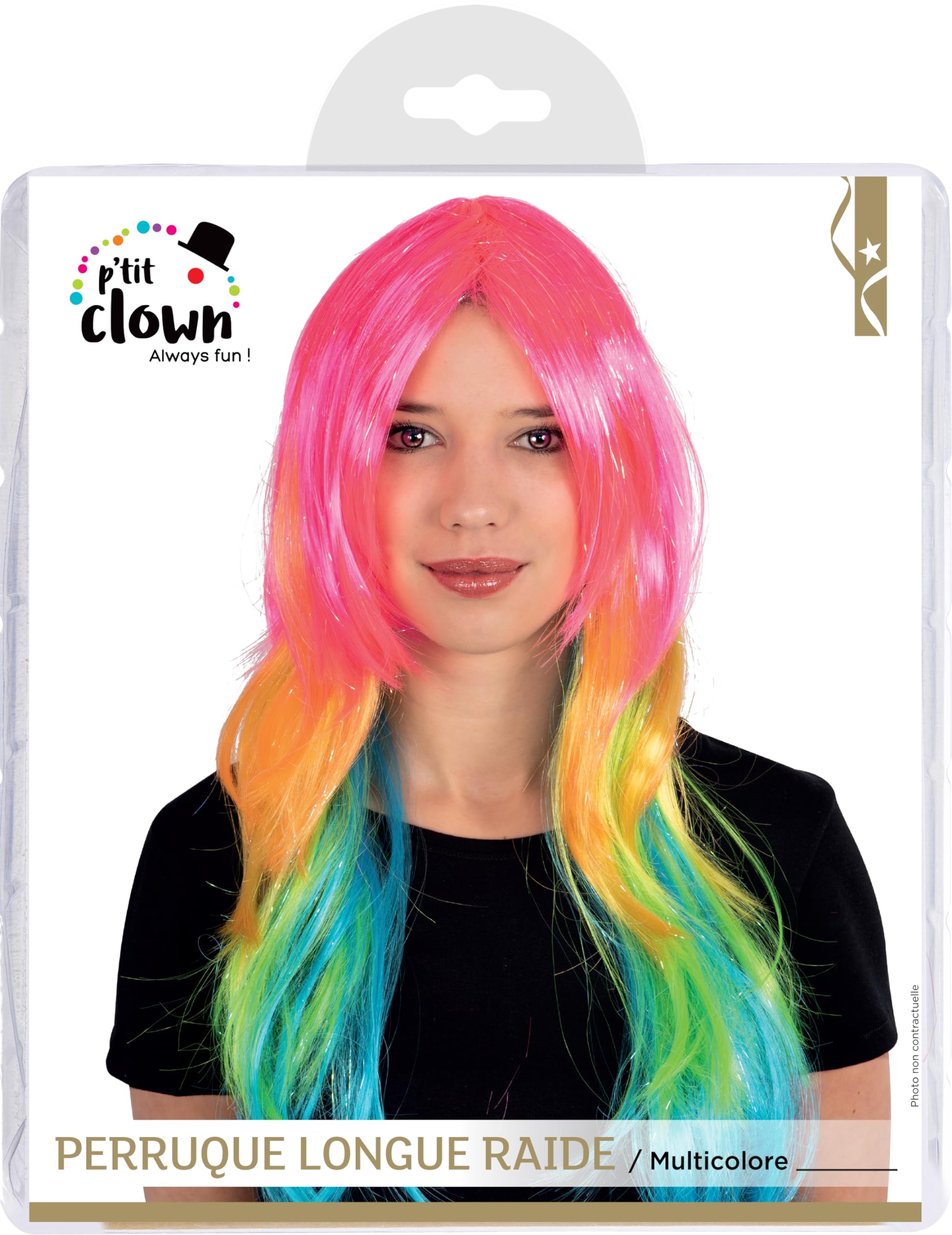 p-tit-clown-regenbogen-per-cke-lang-glatt-multicolor-einheitsgr-e image 3