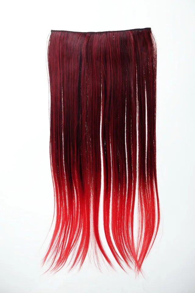 wig-me-up-yzf-3179p-clip-in-extension-ombre-schwarz-rot-60-cm image 1