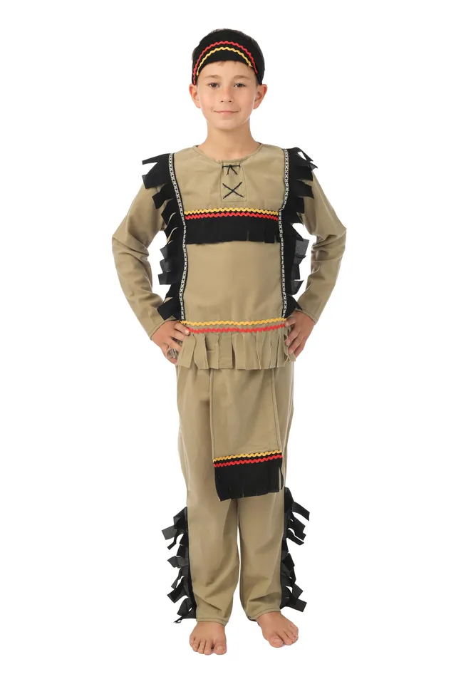 p-tit-clown-kinderkost-m-luxus-indianer-88145-gr-e-10-12-jahre image 1