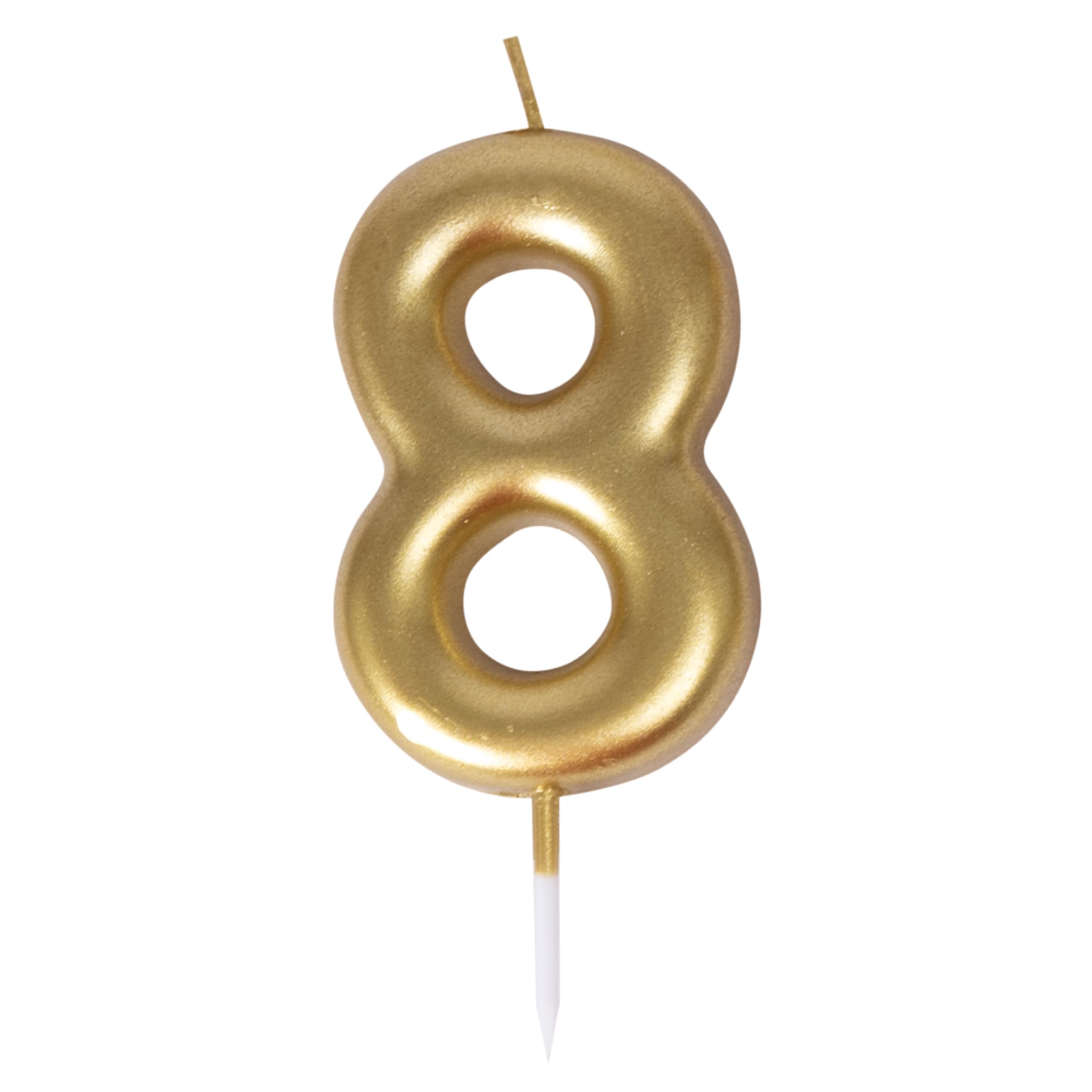 ptit-clown-23938-goldkerze-zahlenkerze-zahl-8-geburtstag image 1