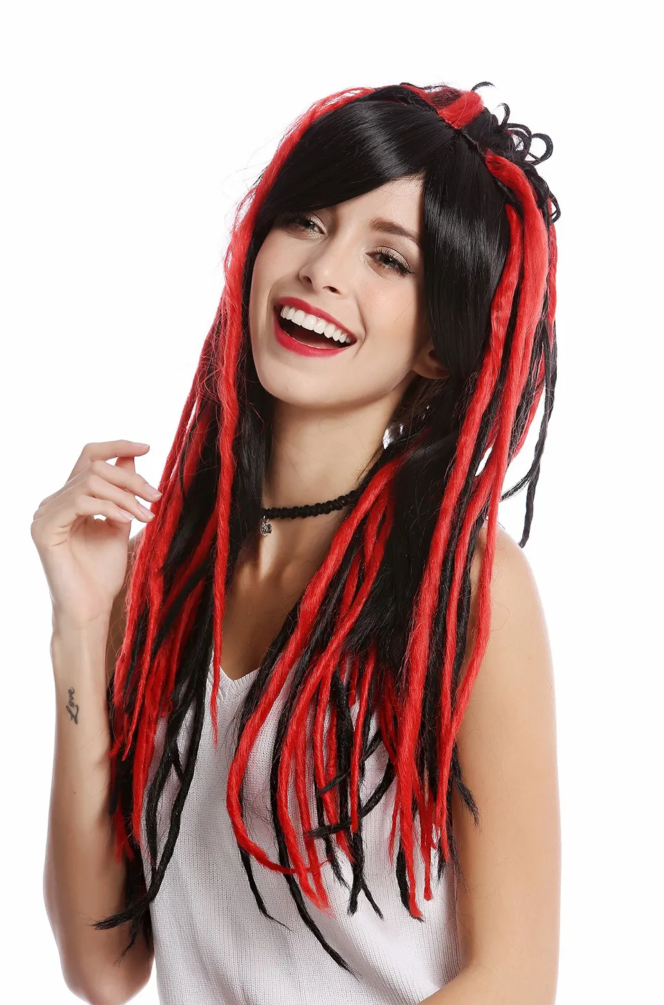 wig-me-up-dreadlocks-per-cke-schwarz-rot-70cm-gf-w2416 image 1