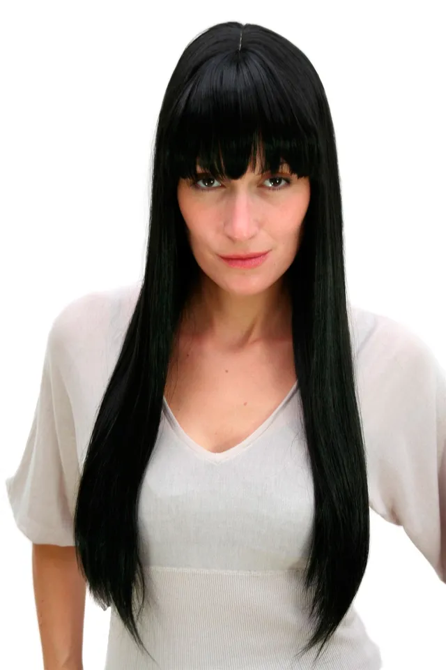 wig-me-up-3113-1b-per-cke-damen-schwarz-lang-glatt-mit-pony-ca-65-cm image 1
