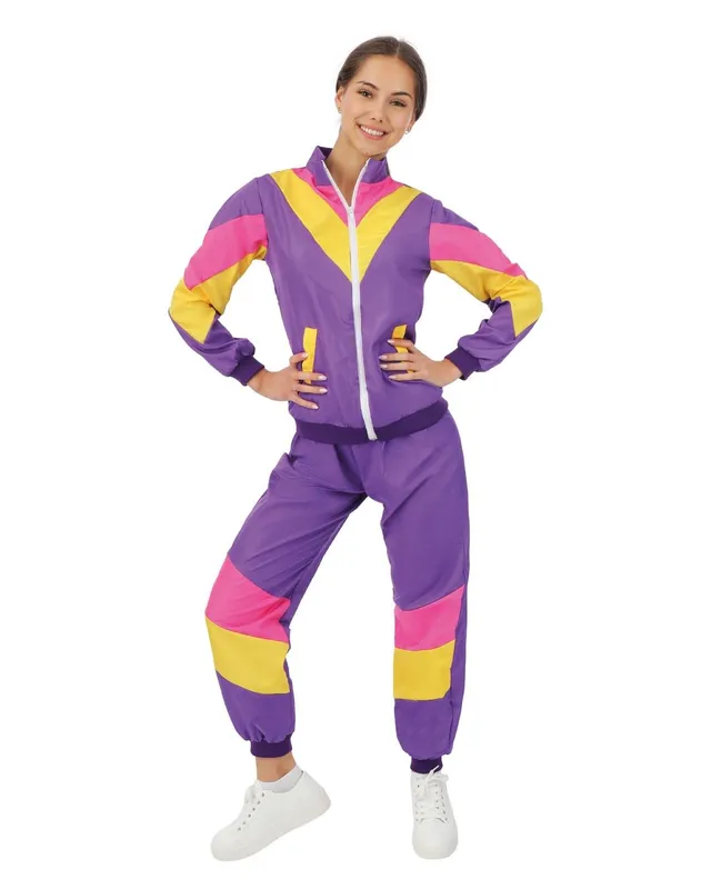 ptit-clown-80er-jahre-trainingsanzug-damen-violett-l image 1