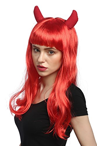 wig-me-up-90897-za13-damenper-cke-karneval-halloween-lang-rot-mit-h-rnern-pin-up image 5