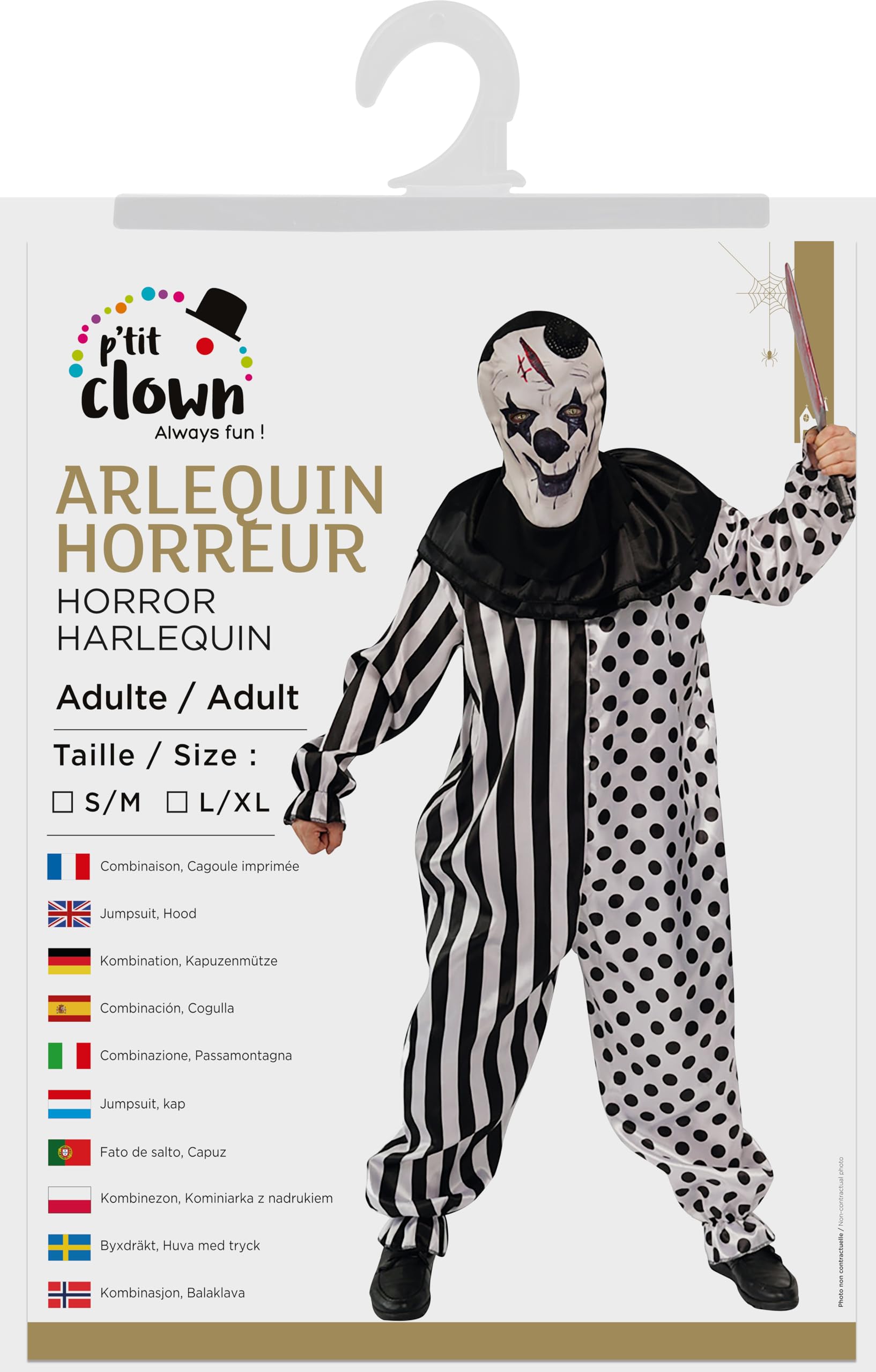 p-tit-clown-horror-harlekin-kost-m-erwachsene-mit-masken-kapuze image 3