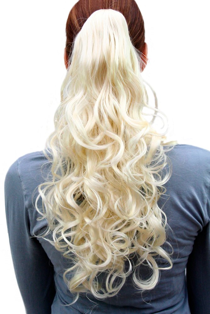 wig-me-up-c-128-613-haarteil-zopf-platinblond-gelockt-ca-45-cm image 1