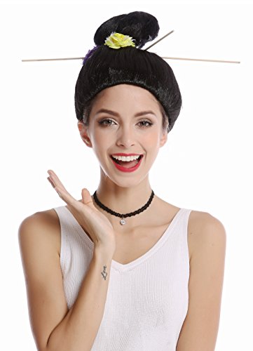 wig-me-up-wg-7022b-za103-damen-per-cke-geisha-hochsteckfrisur-schwarz-mit-haarna image 5