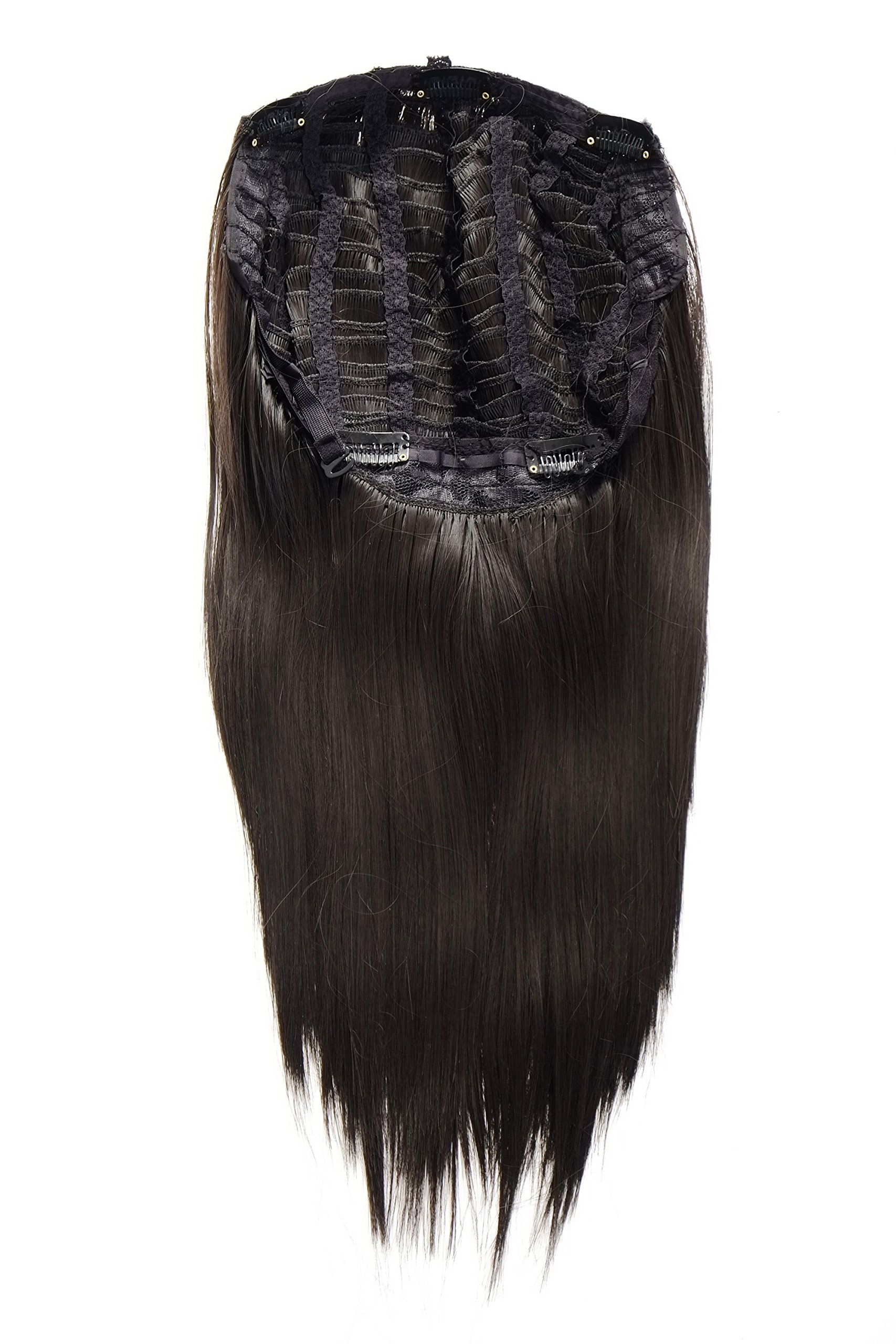 wig-me-up-hd1401-3-clip-in-haarteil-3-4-per-cke-dunkelbraun-50-cm image 3