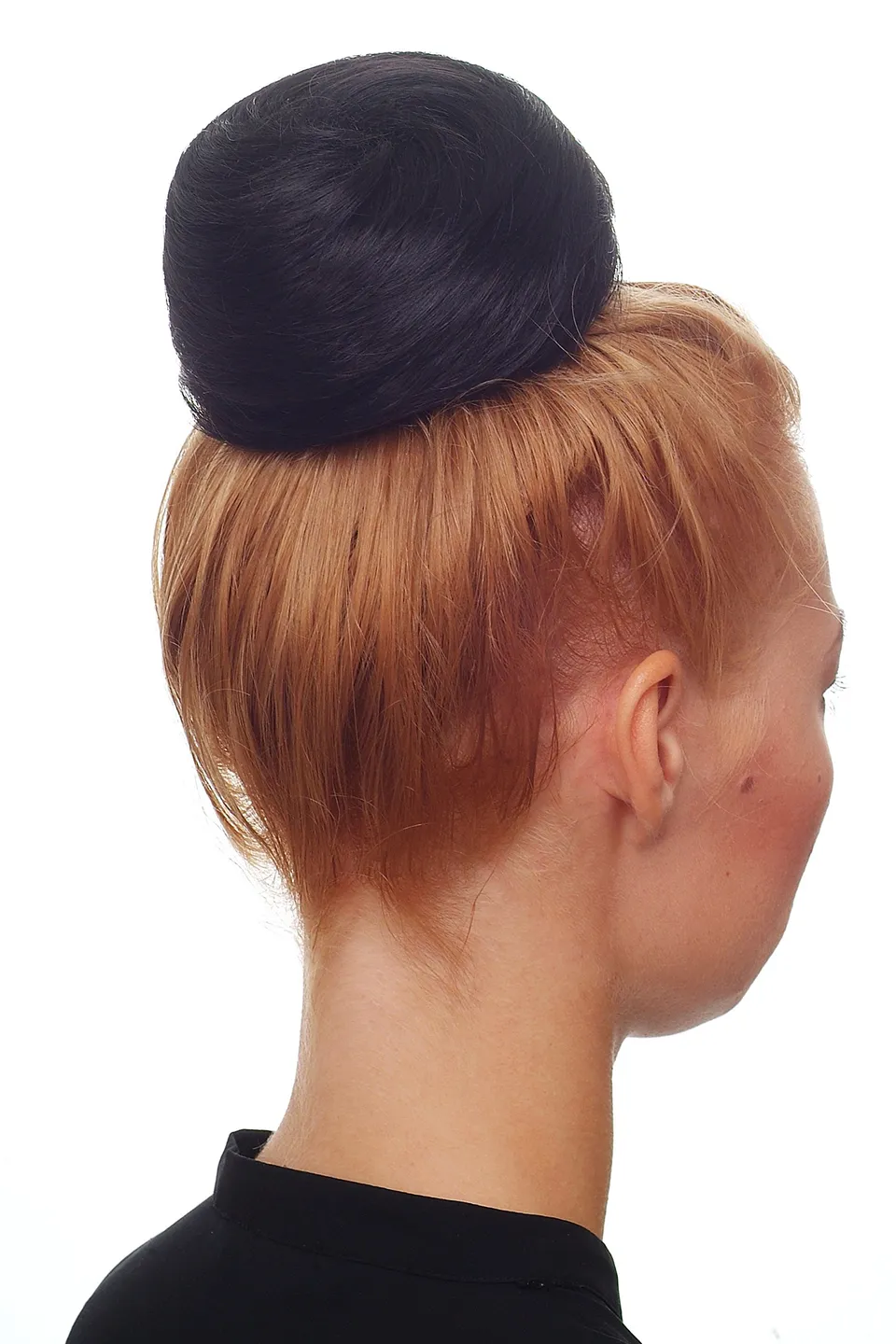 wig-me-up-haarteil-dutt-nha-004b-1b-vintage-bun-schwarz image 1