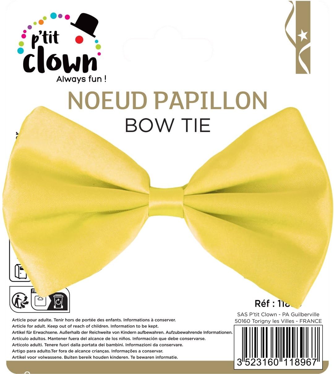 p-tit-clown-stoff-schleife-neongelb-einheitsgr-e image 6