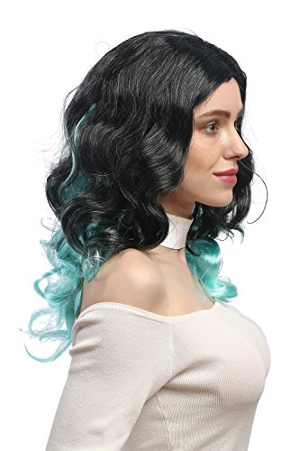 wig-me-up-dec185-za103-98a-ombre-per-cke-schwarz-t-rkis-blau-wellig-50-cm image 6