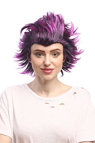 wig-me-up-91075-za51tza103-unisex-per-cke-kurz-schwarz-lila-wild image 6