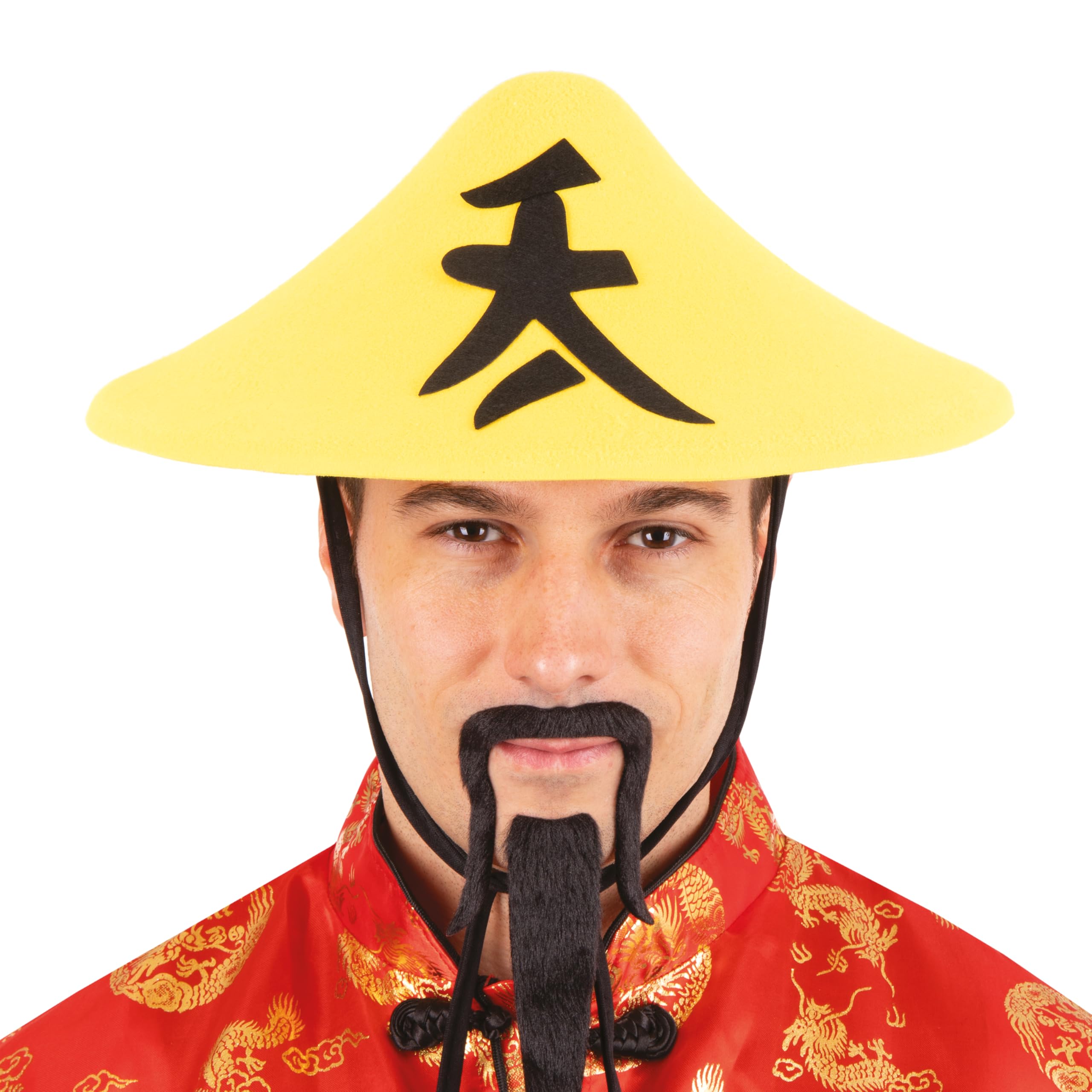 ptit-clown-chinesischer-filzhut-gelb-f-r-erwachsene image 5
