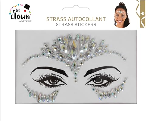 p-tit-clown-strass-sticker-f-r-gesicht-modell-ii-selbstklebend image 5