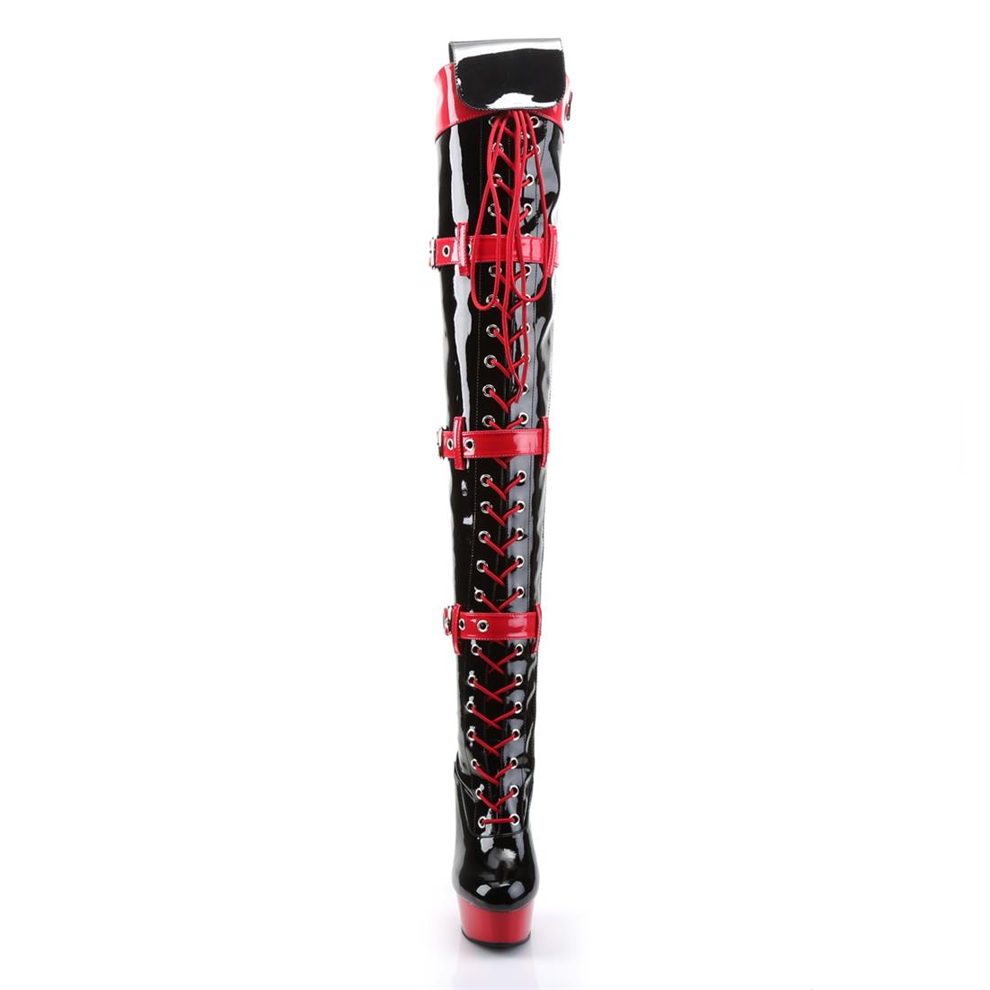 funtasma-medic-3028-nurse-overknee-stiefel-schwarz-rot-mit-15-2-cm-absatz image 2