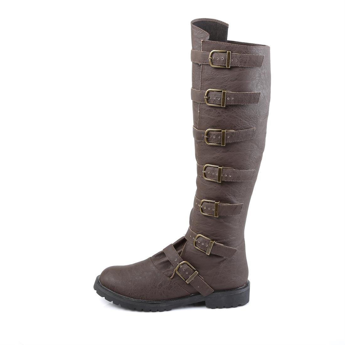 funtasma-gotham-110-herren-kniehoher-stiefel-mit-schnallenriemen-schwarz-kunstle image 3
