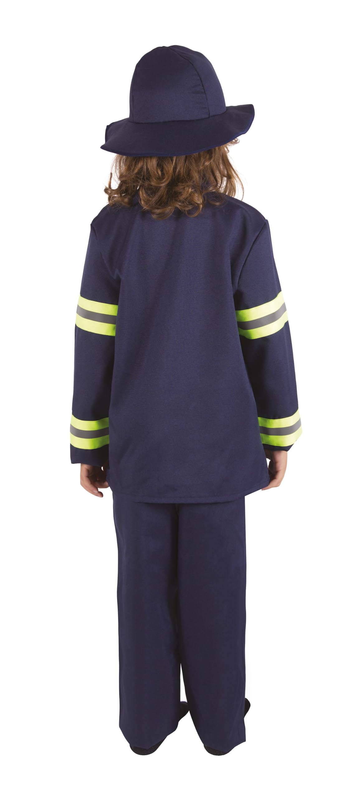 ptit-clown-feuerwehrmann-kost-m-kinder-10-12-jahre-marineblau-jacke-hose-hut image 3