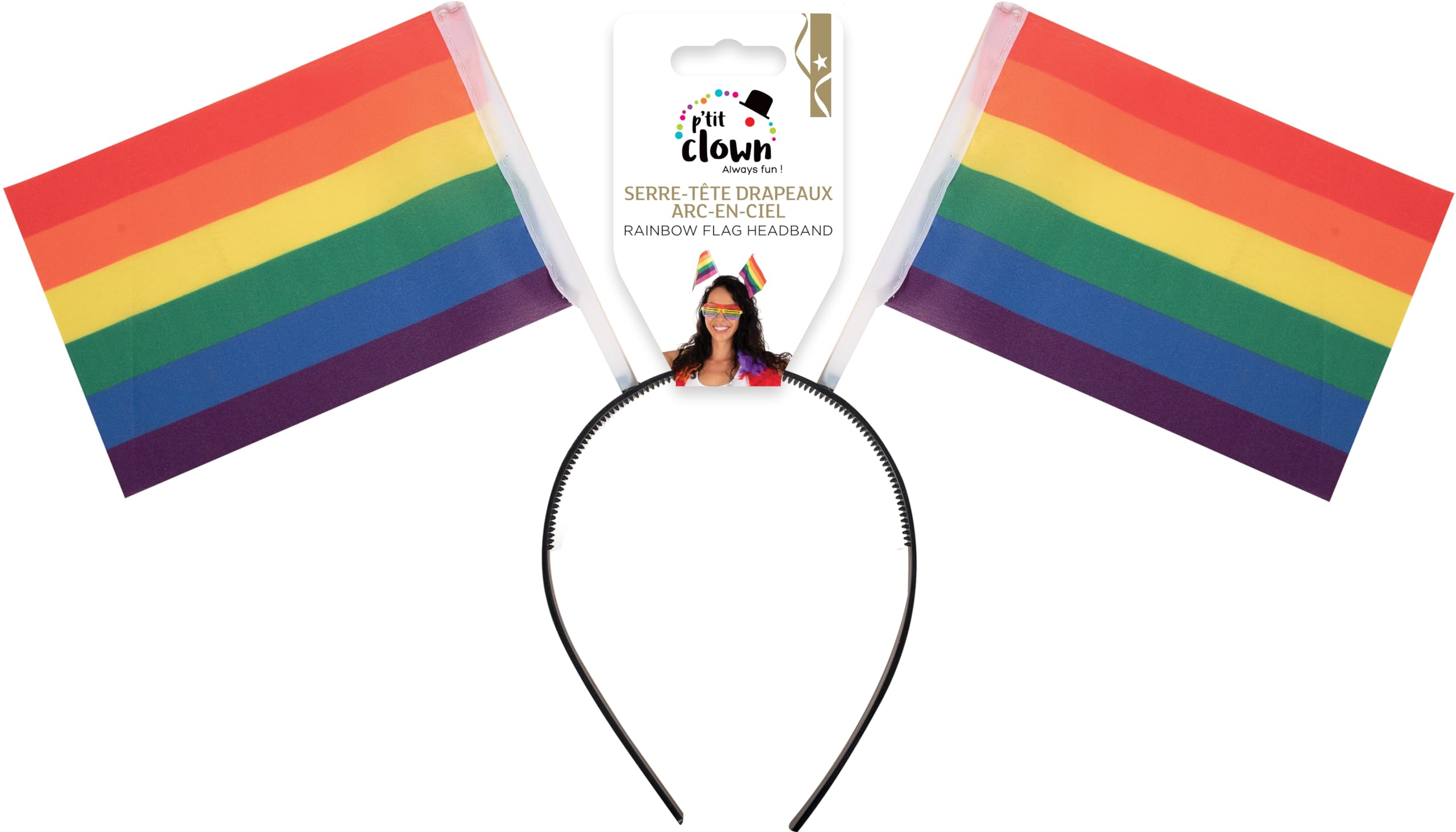 p-tit-clown-haarreif-regenbogen-flaggen-multicolore image 3