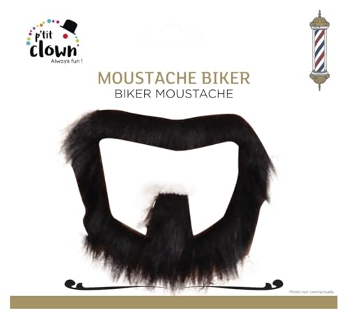 ptit-clown-schnurrbart-biker-schwarz-anklebe-bart image 7