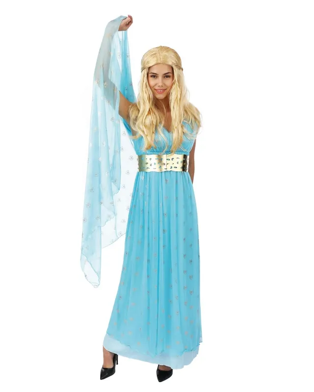 p-tit-clown-mittelalter-prinzessinnenkost-m-damen-blau-karneval-kleid image 1