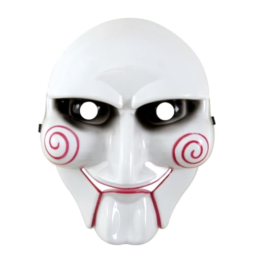 ptit-clown-killer-maske-wei-mit-roten-punkten-erwachsene image 3
