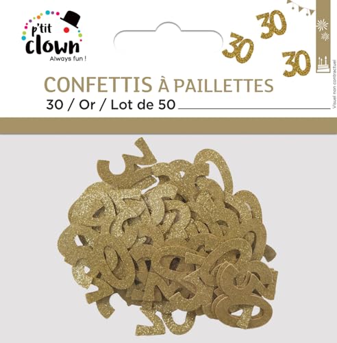 p-tit-clown-konfetti-zahl-30-gold-50-st-ck image 5