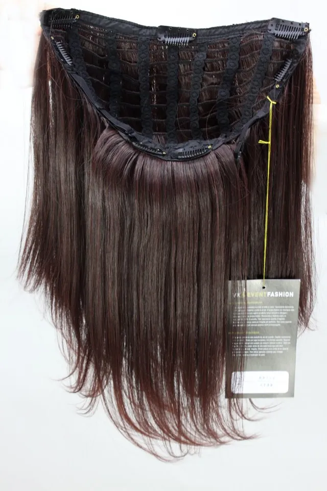 wig-me-up-h9504-2t33-clip-in-haarteil-halbper-cke-braun-45-cm image 1