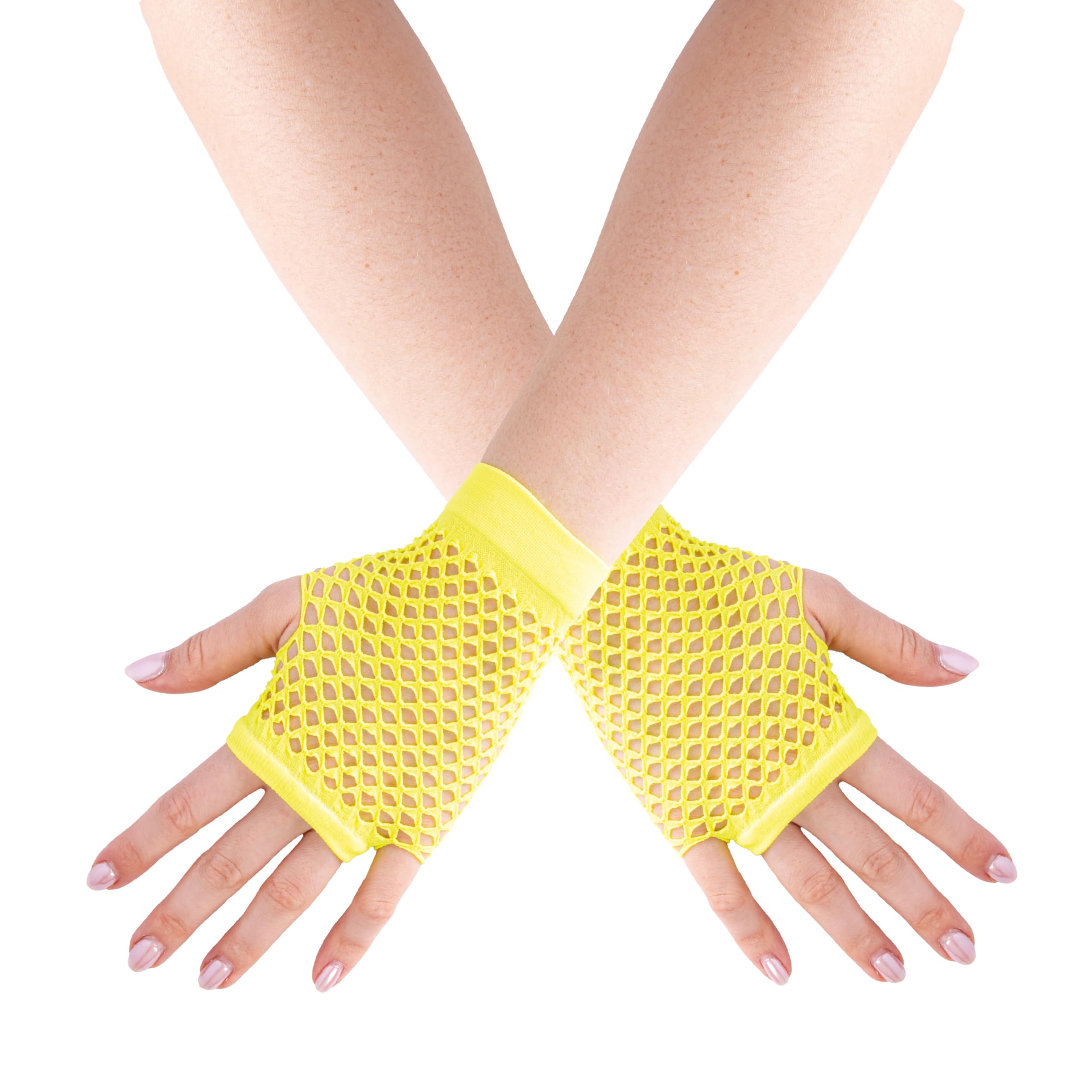 p-tit-clown-90316-fingerlose-netzhandschuhe-neongelb-1-paar image 1