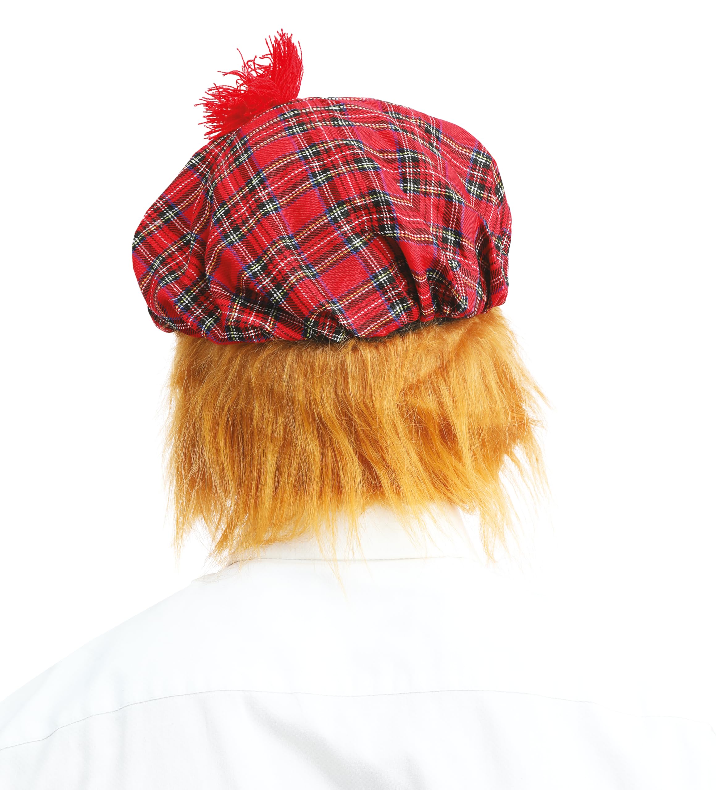 ptit-clown-77310-barett-schotten-erwachsene-mit-haar-rot-kariert image 2