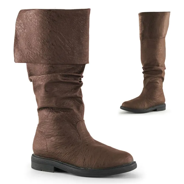 funtasma-robinhood-100-knie-stiefel-braun-mit-stulpe-und-innen-zip image 1