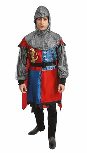 p-tit-clown-ritterkost-m-herren-mittelalter-rot-blau-polyester image 8