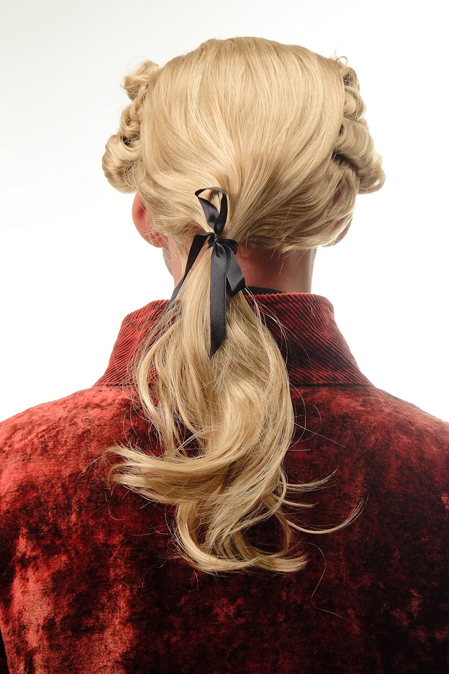 wig-me-up-90941-za06-za27a-barock-herren-per-cke-blond-mix-lockig-mit-zopf-renai image 5