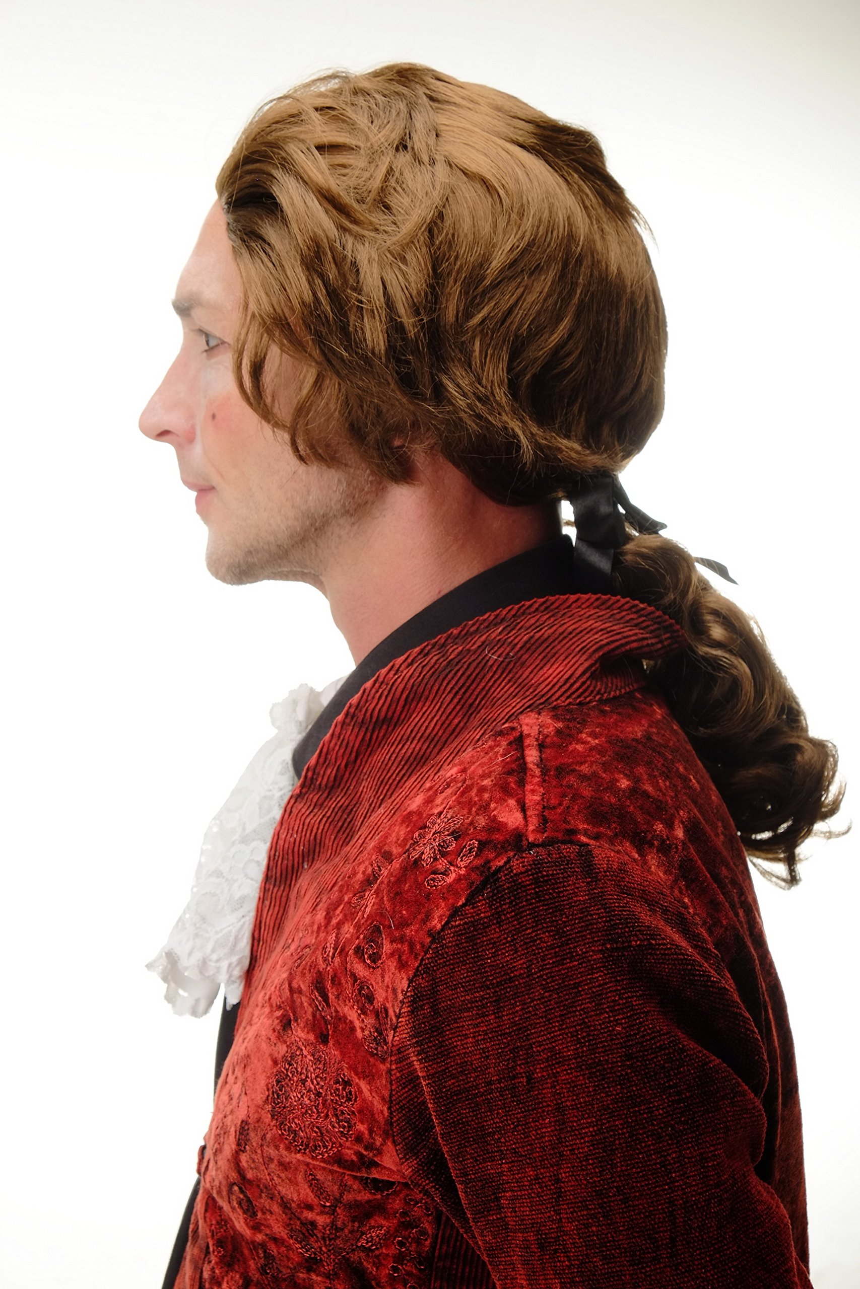 wig-me-up-4287-p6-herrenper-cke-barock-hellbraun-mit-zopf image 3