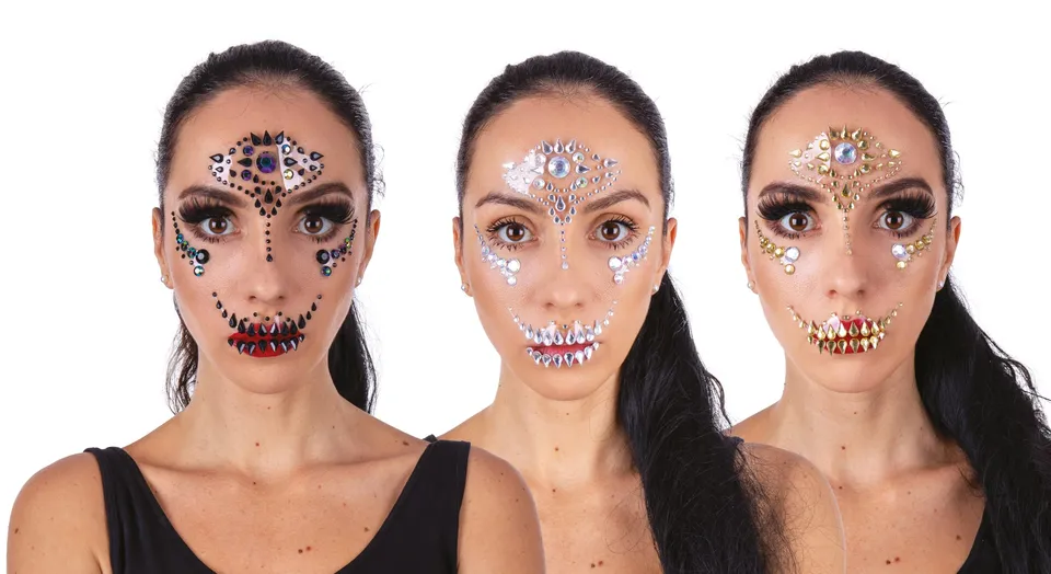 p-tit-clown-strass-autocollant-halloween-gesichtsschmuck-modell-zuf-llig image 1
