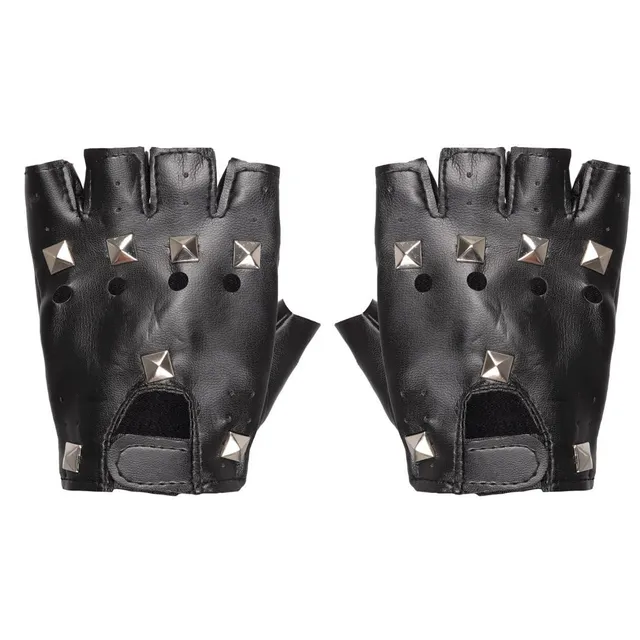p-tit-clown-18430-punk-handschuhe-fingerlos-schwarz-paar image 1