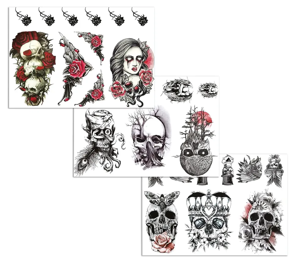 p-tit-clown-tempor-re-tattoos-totenkopf-halloween-tattoo-bogen image 1