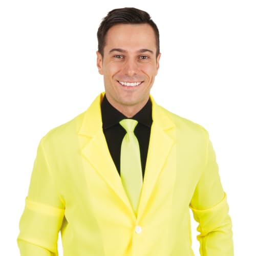 p-tit-clown-krawatte-mit-gummizug-neongelb-erwachsene-uni image 8