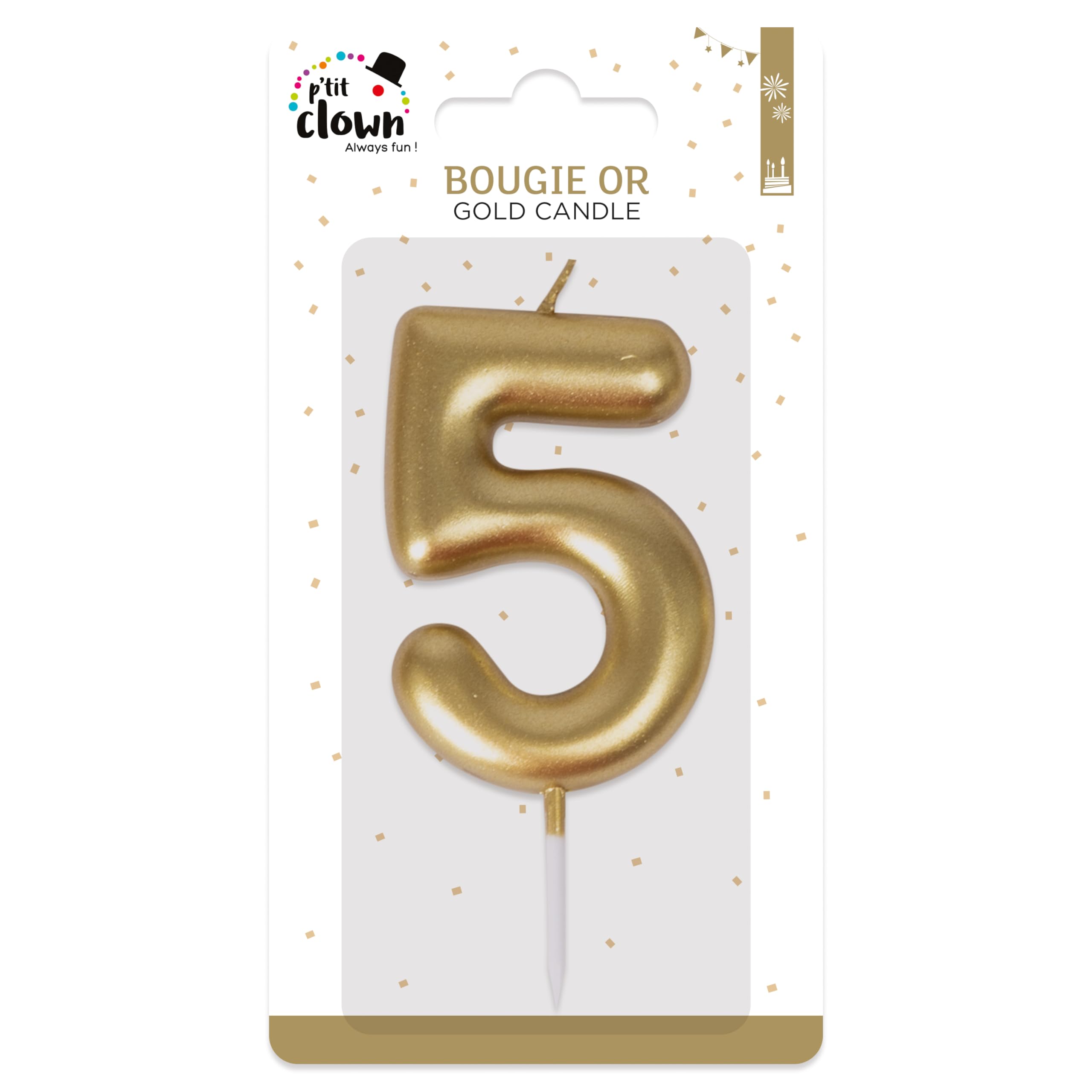 ptit-clown-23935-goldkerze-zahlenkerze-zahl-5-geburtstag image 3