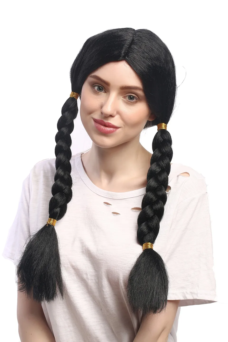 wig-me-up-91086-za103-damen-per-cke-schwarz-mit-dicken-z-pfen-55-cm image 1