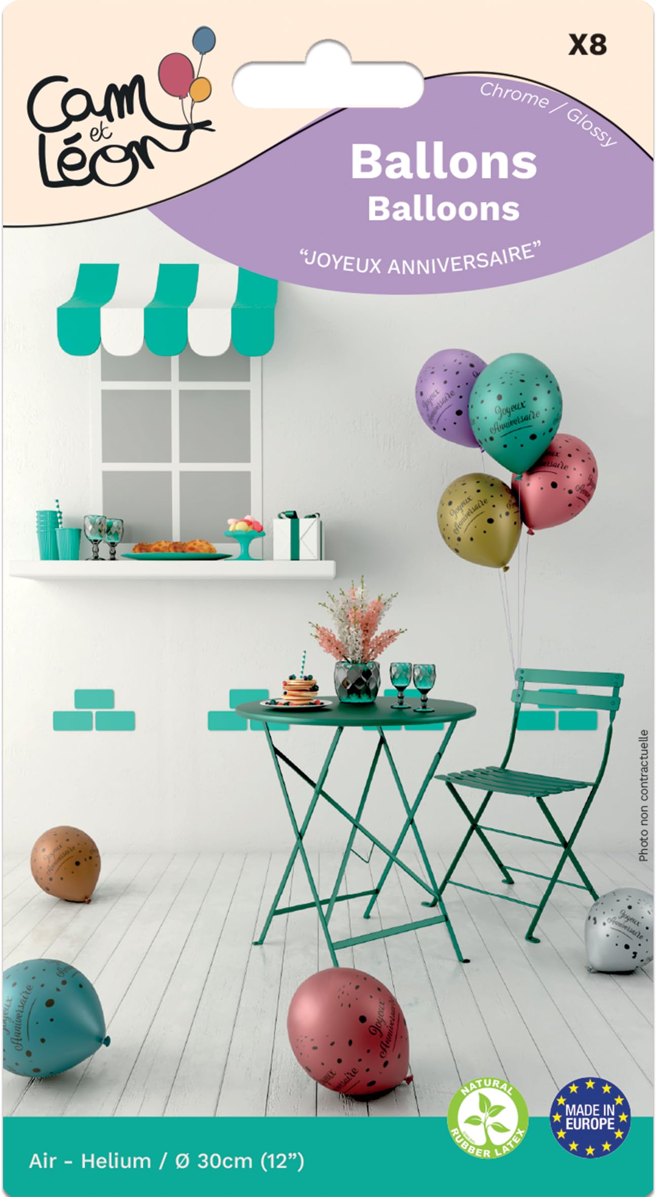 ptit-clown-22431-luftballons-happy-birthday-chrom-30-cm-8-st-ck image 2